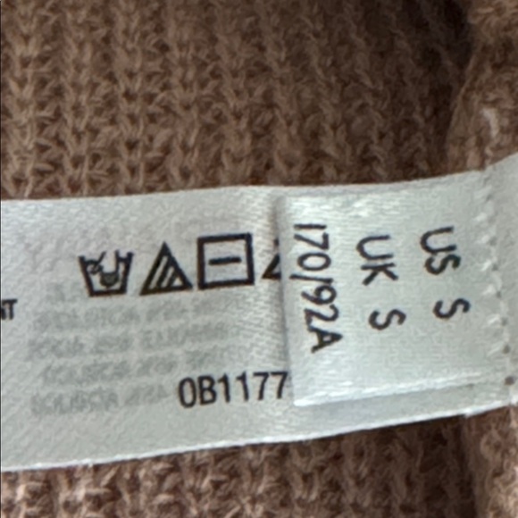FREE PEOPLE BEACH FP Cozy Tan Brown Knit Sweater Oversized Sz S Relaxed Fit M L - Picture 6 of 6